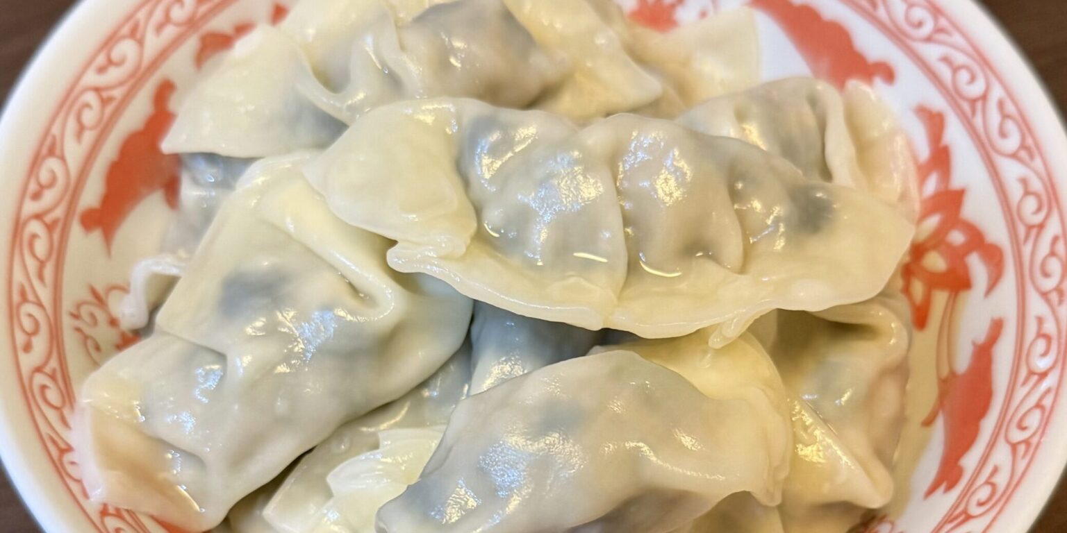 野沢菜漬けの水餃子